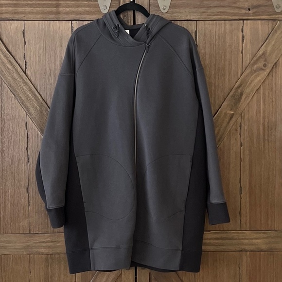 Lululemon In Orbit Graphite Grey Black Full Zip Oversized Jacket Size 10 EUC - Picture 6 of 11